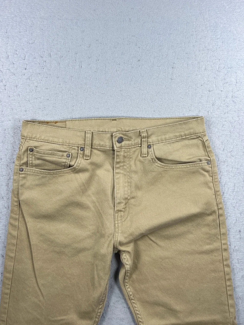 Levi's 512 Men's 36x32 Khaki Straight Leg Jeans Tan Classic Casual Denim